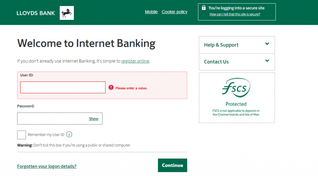 How to Login to your Lloyds Bank Credit Card Account