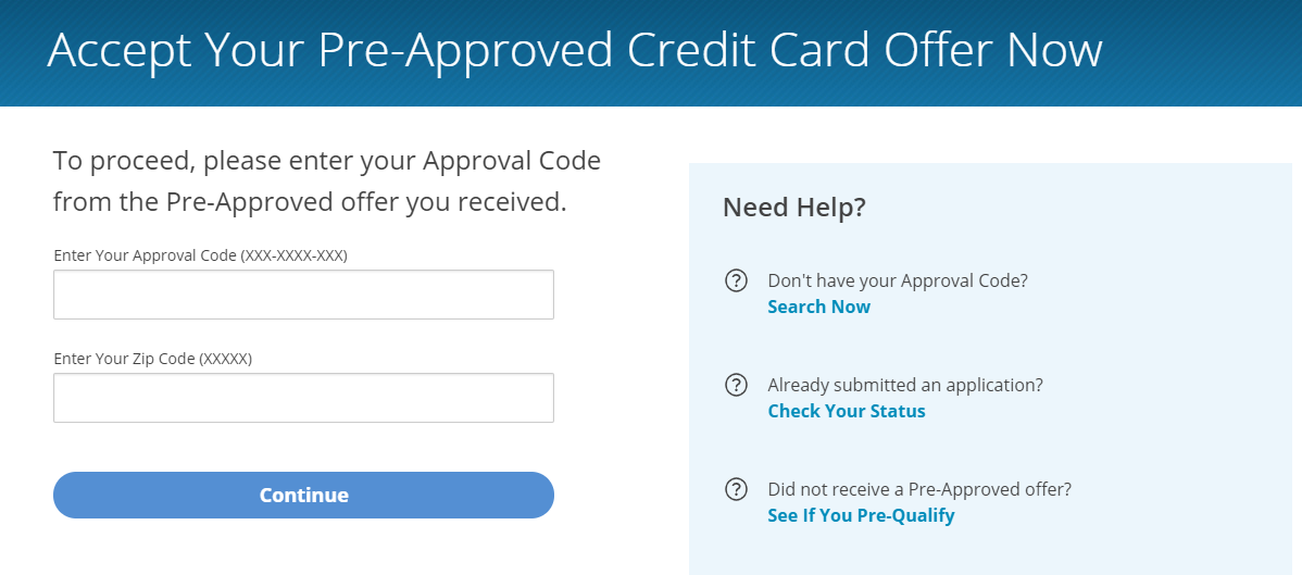Accept your Credit One Bank Pre Approval Offer