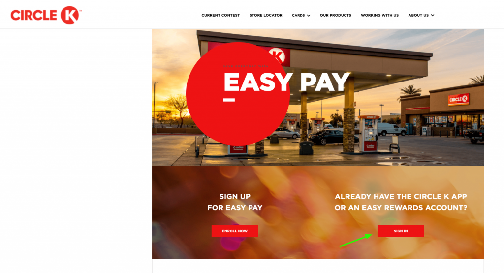 Circle K Easy Pay Login