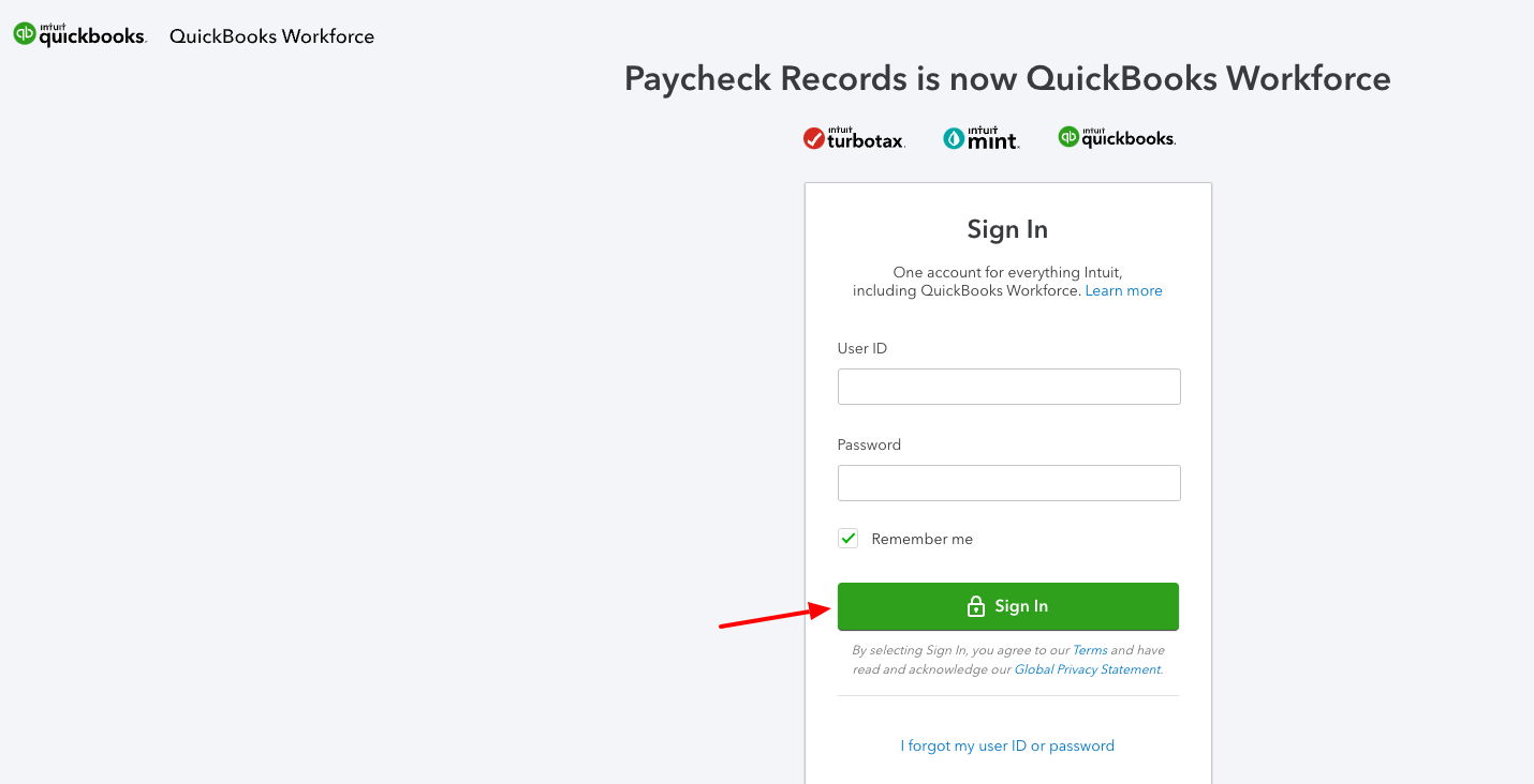 paycheck records login