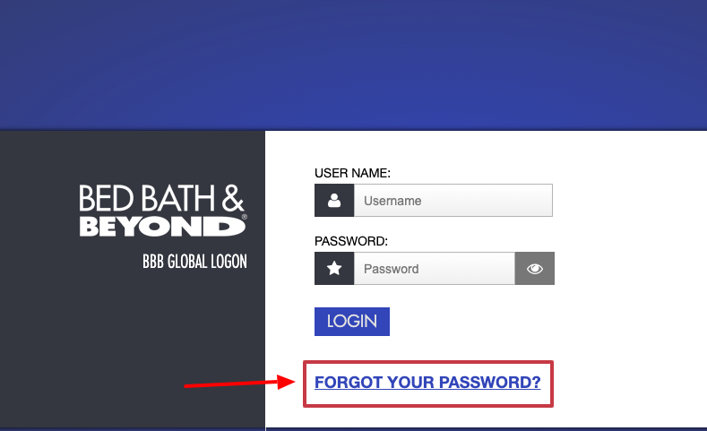 myhr bed bath and beyond employee login forgot password page