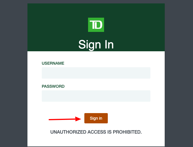 MyHR TD Bank login