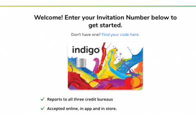 Indigo Card Application tips