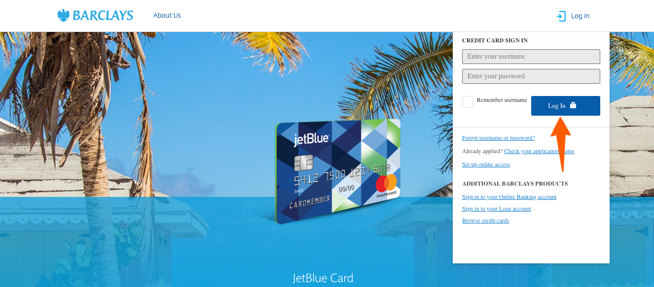 jetblue mastercard login