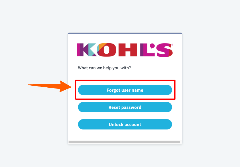 kohls workday forgot username link