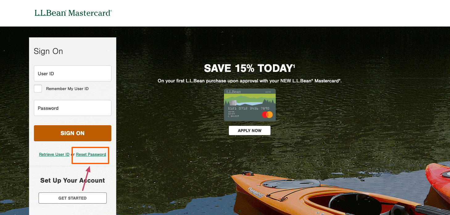 llbean credit card login