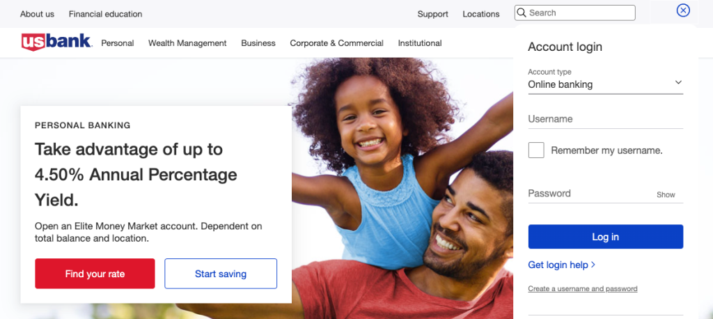 us bank credit card login